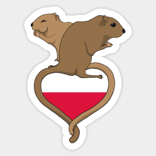 Gerbil Poland (light) Sticker